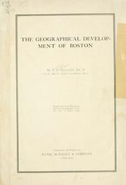 Cover of: The geographical development of Boston | Frederic Putnam Gulliver