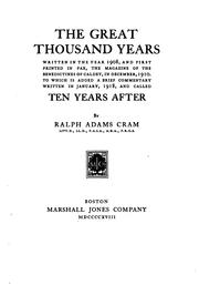 Cover of: The great thousand years