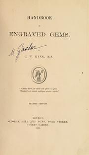 Cover of: Handbook of engraved gems.