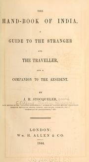 Cover of: hand-book of India: a guide to the stranger and the traveller, and a companion to the resident.