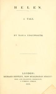 Cover of: Helen by Maria Edgeworth