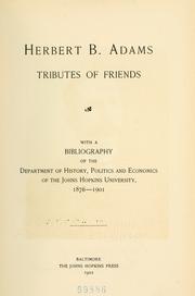 Cover of: Herbert B. Adams by Johns Hopkins University.
