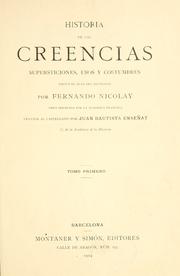 Cover of: Historia de las creencias by Fernand Nicolaÿ
