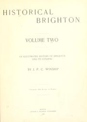 Cover of: Historical Brighton by J. P. C. Winship