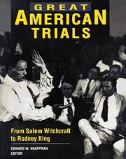 Cover of: Great American Trials by Edward W. Knappman