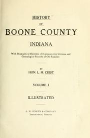 Cover of: History of Boone County, Indiana