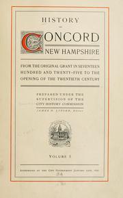 Cover of: History of Concord, New Hampshire