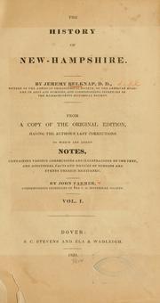 Cover of: The history of New-Hampshire.