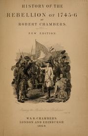 Cover of: History of the rebellion of 1745-6