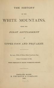 History of the White Mountains by Lucy Crawford