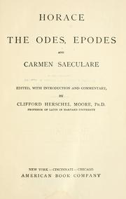 Cover of: Horace: the Odes, Epodes and Carmen saeculare