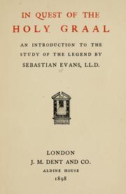 Cover of: In quest of the Holy Grail by Sebastian Evans