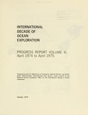 Cover of: International decade of ocean exploration by United States. Environmental Data Service.