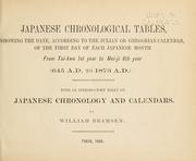 Japanese chronological tables by William Bramsen