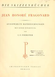 Cover of: Jean Honoré Fragonard: ausgewählte handzeichnung mit einer einleitung