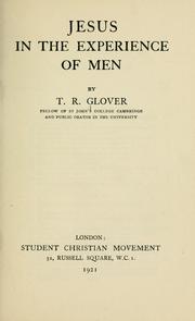 Cover of: Jesus in the experience of men