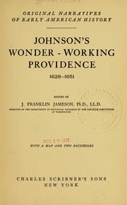 Cover of: Johnson's Wonder-working providence, 1628-1651 by Edward Johnson