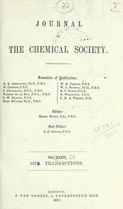 Cover of: Journal. | Chemical Society, London