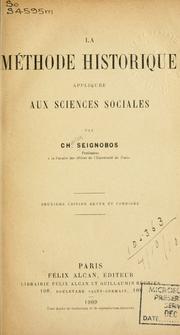 Cover of: méthode historique appliquée aux sciences sociales