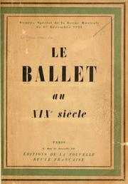Cover of: Le ballet au 19e siècle. by 