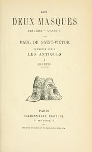 Cover of: Les deux masques: tragédie, comédie.