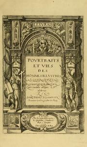 Cover of: Les vrais pourtraits et vies des hommes illustres grecz, latins et payens by André Thevet