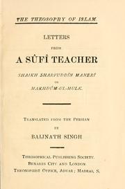 Cover of: Letters from a Sûfî teacher