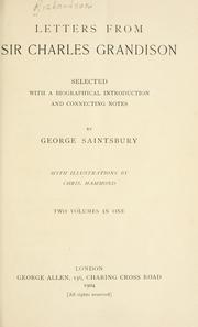 Cover of: Letters from Sir Charles Grandison: selected with a biographical introduction and connecting notes