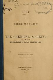 Cover of: List of officers and fellows: corrected to July, 1912.