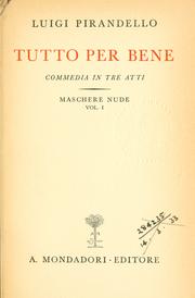 Cover of: Maschere nude by Luigi Pirandello