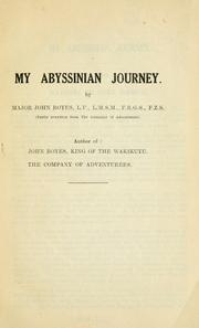 Cover of: My Abyssinian journey