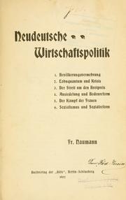 Cover of: Neudeutsche Wirtschaftspolitik