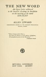 Cover of: The new word by Allen Upward