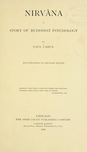 Cover of: Nirvâna by Paul Carus