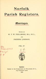 Cover of: Norfolk parish registers. by William Phillimore Watts Phillimore