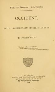 Cover of: Occident: with preludes on current events.