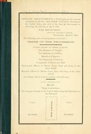 Cover of: Official arrangements at Washington for the funeral solemnities of the late Abraham Lincoln, President of the United States...