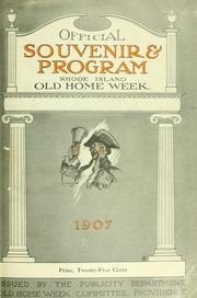 Cover of: Official souvenir & program, Rhode Island old home week ... Issued by the Publicity department, Old home week committee, Providence