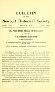 Cover of: The old State house at Newport.