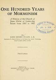 Cover of: One Hundred Years of Mormonism