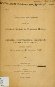 Cover of: Ordeals, compurgation, excommunication, and interdict