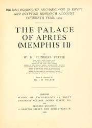 Cover of: The palace of Apries (Memphis II)