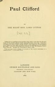 Cover of: Paul Clifford. by Edward Bulwer Lytton, Baron Lytton