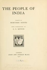 Cover of: The people of India