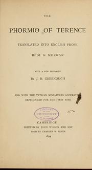 Cover of: Phormio of Terence by Publius Terentius Afer
