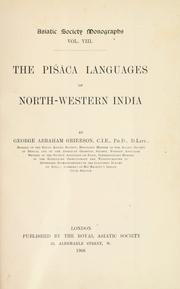 Cover of: The Pisaca languages of north-western India by George Abraham Grierson