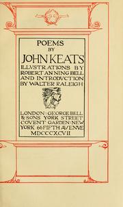 Cover of: Poems by John Keats