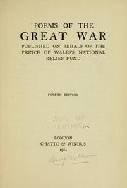 Cover of: Poems of the great war by 