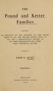 Cover of: The Pound and Kester families