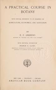 Cover of: A practical course in botany by Eliza Frances Andrews